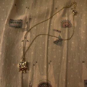 Gold SpongeBob Character Pendant Necklace - Women’s Fashion Jewelry